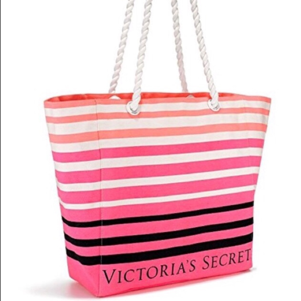 Victoria’s Secret Beach Tote Bag - Striped NWT